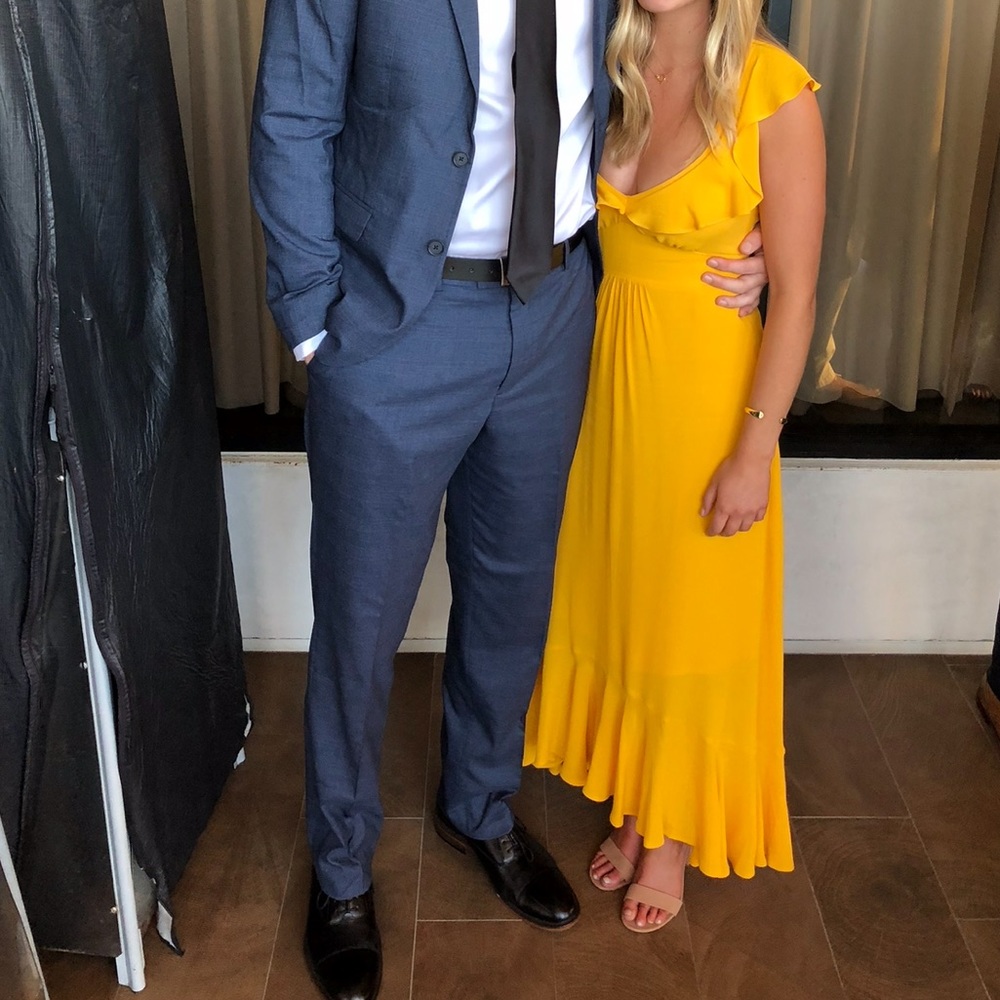 Anthropologie Yellow dress